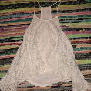 White lace tank top